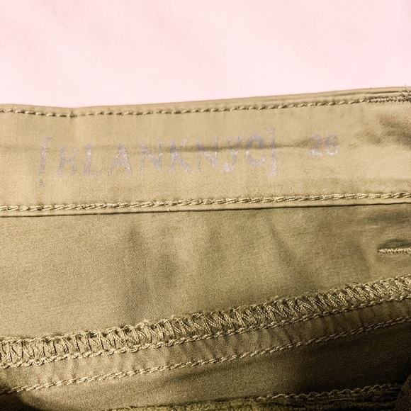 BLANK NYC Army Olive Green Skinny Zipper Pants-26 - Picture 8 of 12
